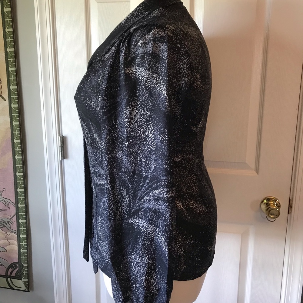 Semantics Black Grey Abstract Pattern Blouse - image 3